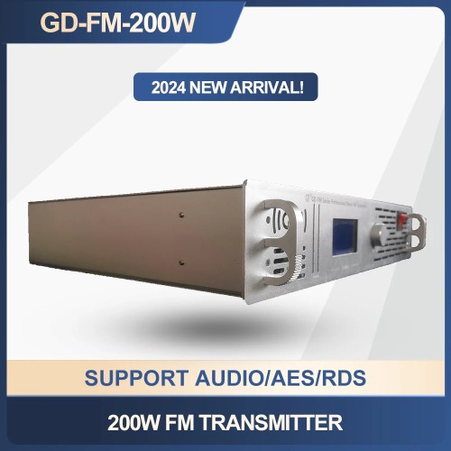 200W FM Transmitter 87.5-108M Radio Broadcast Equipments FM Transmitter  Radio Station Transmitter+Feeder+Single Dipole Antenna 