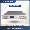 200W FM Transmitter 87.5-108M Radio Broadcast Equipments FM Transmitter  Radio Station Transmitter+Feeder+Single Dipole Antenna 