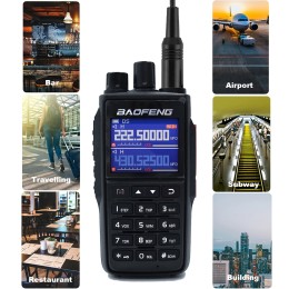 Baofeng 1/2PCS UV-22 intercom long-distance USB Type-C large capacity NOAA 999CH FM two-way radio 