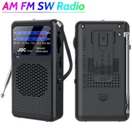 Portable AM/FM/SW Radio Battery Operated Radio with Earphone Jack Pocket Radio Small Radio for Outdoor Camping Emergency 