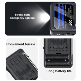 Portable AM/FM/SW Radio Battery Operated Radio with Earphone Jack Pocket Radio Small Radio for Outdoor Camping Emergency 