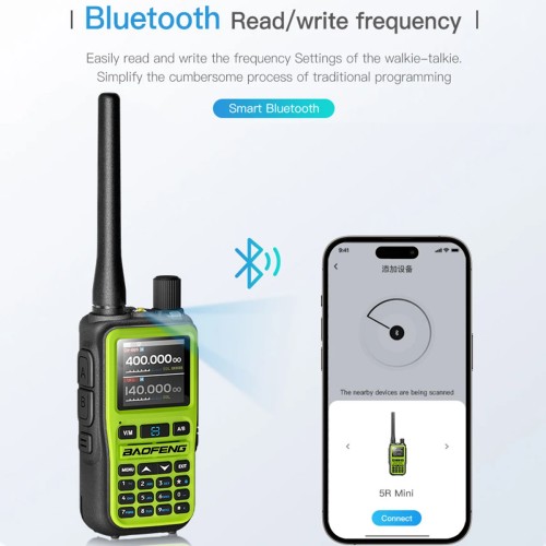 BAOFENG UV-5R Mini Walkie Talkie Multi Band Bluetooth Programming Wireless Copy Frequency 999CH AM FM Long Range Two Way Radio 