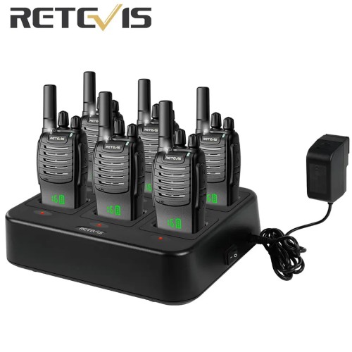 Retevis H777H Walkie Talkie 6 PCS Two-way Radio Walkie-talkie PMR/FRS Communication Radio Portable With Six-way Charger Intercom 
