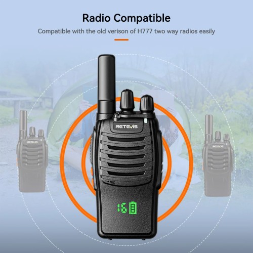 Retevis H777H Walkie Talkie 6 PCS Two-way Radio Walkie-talkie PMR/FRS Communication Radio Portable With Six-way Charger Intercom 
