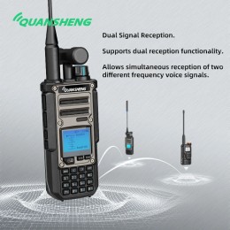 Quansheng TK11 8 Walkie Talkie Two Way Radio Portable Long Range 10W Transceiver Ham Amateur CB Shortwave Receiver AM FM NOAA 