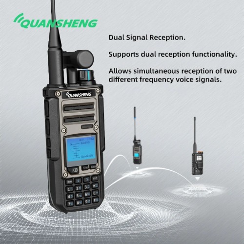 Quansheng TK11 8 Walkie Talkie Two Way Radio Portable Long Range 10W Transceiver Ham Amateur CB Shortwave Receiver AM FM NOAA 