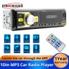 1 Din Car Radio Bluetooth MP3 Player AUX USB TF USB Audioo Multimedia Players Hands-Free Calling Locate The Car through the APP 