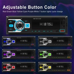1 Din Car Radio Bluetooth MP3 Player AUX USB TF USB Audioo Multimedia Players Hands-Free Calling Locate The Car through the APP 