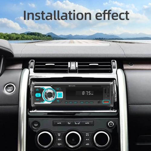 1 Din Car Radio Bluetooth MP3 Player AUX USB TF USB Audioo Multimedia Players Hands-Free Calling Locate The Car through the APP 