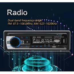 BQCC 1din Universal Car Radio MP3 Player DAB/FM/BT/AUX/USB/TF/Mobile Phone Charging 7 Color Lights Car Radio JSD520 