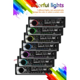 BQCC 1din Universal Car Radio MP3 Player DAB/FM/BT/AUX/USB/TF/Mobile Phone Charging 7 Color Lights Car Radio JSD520 