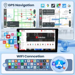 10.1 Inch Wireless Car Stereo for Honda Civic 2006-2011 CarPlay Android Auto Touch Screen Car Radio with Backup Camera GPS WIFI 