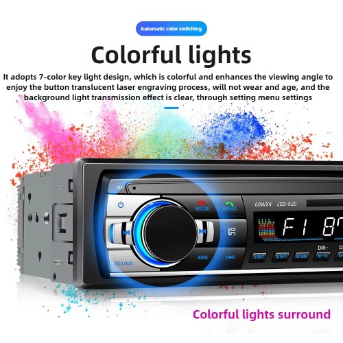 Intelligent Voice Car Radio Stereo Mp3 Player Digital Bluetooth FM Receiver Auto Radio With AUX/USB/TF Card In Dash Kit 