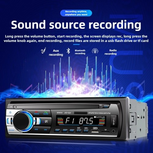 Intelligent Voice Car Radio Stereo Mp3 Player Digital Bluetooth FM Receiver Auto Radio With AUX/USB/TF Card In Dash Kit 