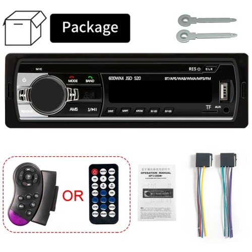 Hippcron Car Radio 1din Stereo Multimedia MP3 Player Digital Bluetooth FM Audio Music USB With In Dash AUX Input 