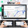 HIPPCRON 7inch Car Radio 2din HD Touch Screen MP5 Player Bluetooth 12V FM ISO Power Aux Input Mirror Link Multimedia Player 