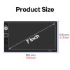 HIPPCRON 7inch Car Radio 2din HD Touch Screen MP5 Player Bluetooth 12V FM ISO Power Aux Input Mirror Link Multimedia Player 