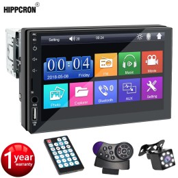 Car Radio 7 Inch 1 Din MP5 Multimedia Player Touch Screen FM ISO Power Aux Input Bluetooth USB Mirror Link Universal Autoradio 