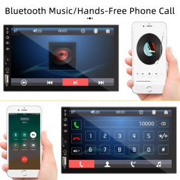 Car Radio 7 Inch 1 Din MP5 Multimedia Player Touch Screen FM ISO Power Aux Input Bluetooth USB Mirror Link Universal Autoradio 