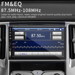 Car Radio 7 Inch 1 Din MP5 Multimedia Player Touch Screen FM ISO Power Aux Input Bluetooth USB Mirror Link Universal Autoradio 