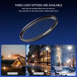 Star Filter Line 4 6 8 Star Filter 52/55/58/62/67/72/77/82mm Camera Lens Filter for Canon eos Sony Nikon 1200d d80 700d Set 60d 