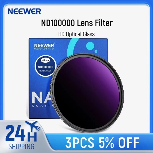 NEEWER ND1000000 Fixed Neutral Density Filter 16.5 Stop ND Filter for Camera Lens with Multi Coated HD Optical Glass 
