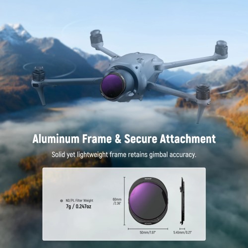 NEEWER ND Filter Set For DJI Mavic 4 Pro 4 Pcs, Screw On ND8/PL + ND16/PL + ND32/PL + ND64/PL Neutral Density Drone Lens Filter 