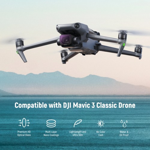 Neewer 6 Pcs ND/CPL Filter Set For DJI Mavic 3 Classic HD Optical Glass Neutral Density ND8/16/32/64/128 Filter/CPL Drone Filter 