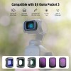 NEEWER 3 Pack ND Filter Set with 0.75X Wide Angle Lens, 2X Macro Lens, 1.2X Blue Anamorphic Lens For DJI Osmo Pocket 3 