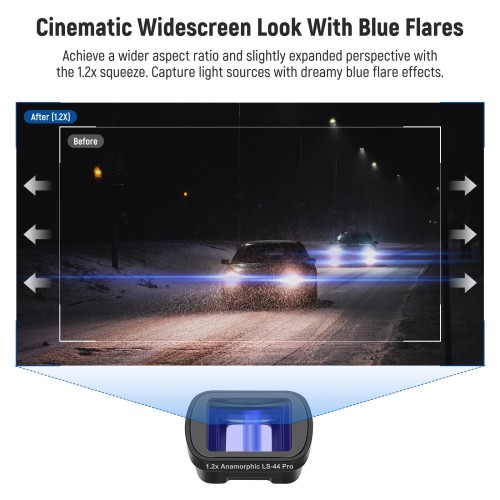 NEEWER 3 Pack ND Filter Set with 0.75X Wide Angle Lens, 2X Macro Lens, 1.2X Blue Anamorphic Lens For DJI Osmo Pocket 3 