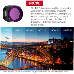 Optical Glass Lens Filter UV/CPL/ND8 PL/16 PL/32 PL/64 PL Drone Camera Lens Filter Adjustable Waterproof for DJI Mini 4 Pro 
