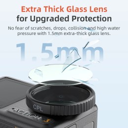 aMagisn ND CPL UV Lens Filter for DJI Action 5 Pro,Press Quick Mount Filters for Osmo Action5 Pro / Action 4 3 Lens Accessories 