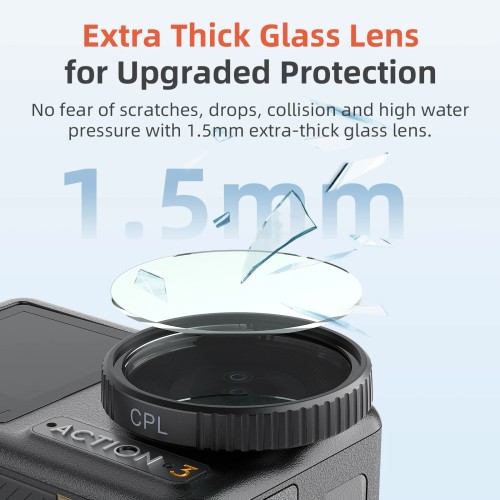 aMagisn ND CPL UV Lens Filter for DJI Action 5 Pro,Press Quick Mount Filters for Osmo Action5 Pro / Action 4 3 Lens Accessories 