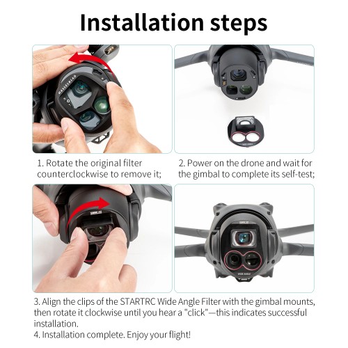 For DJI Mavic 4 Pro Wide Angle Lens Filter 110° Wide-Angle Lens Filters HD Optical Glass Anti-scratch Lens Drone Accessories 