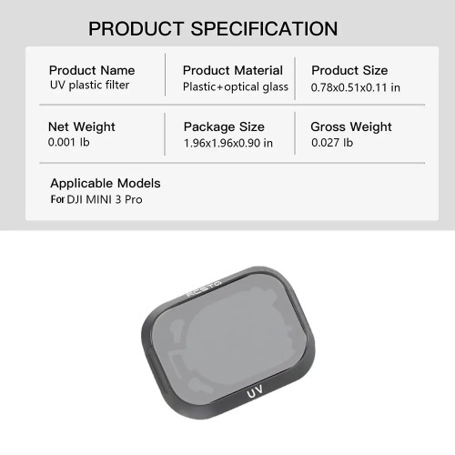 DIY Drone Filter For DJI Mini 3 Pro Camera Lens Filters Kit UV CPL ND 6/16/32 Mini 3 Optical Glass Lens Drone Accessories 