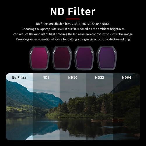 RCSTQ Lens Filter For DJI Air 3S UV/CPL/LPR/ND8/ND16/ND32/ND64 Multifunction Drone-Specific Filter Set Optical Glass Accessories 