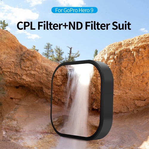 TELESIN ND8 ND16 ND32 CPL Lens Filter Set Aluminium Alloy Frame for GoPro 12  Hero 12 11 11 9 Black Action Camera ND CPL Lens 