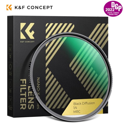K&F Concept Nona-X 67mm 1/4 1/8 Black Mist Diffusion Filter 37/40.5/43/46/49/52/55/58/62/67/72/77/82/95mm Camera Lens Filter 