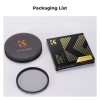 K&F Concept Nona-X 67mm 1/4 1/8 Black Mist Diffusion Filter 37/40.5/43/46/49/52/55/58/62/67/72/77/82/95mm Camera Lens Filter 