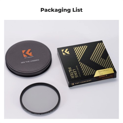 K&F Concept Nona-X 67mm 1/4 1/8 Black Mist Diffusion Filter 37/40.5/43/46/49/52/55/58/62/67/72/77/82/95mm Camera Lens Filter 