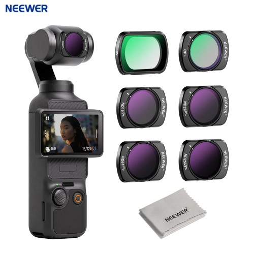 NEEWER Magnetic ND/CPL Filter Set For DJI OSMO Pocket 3 Creator Combo Accessories, Action Camera Neutral Density Filters 