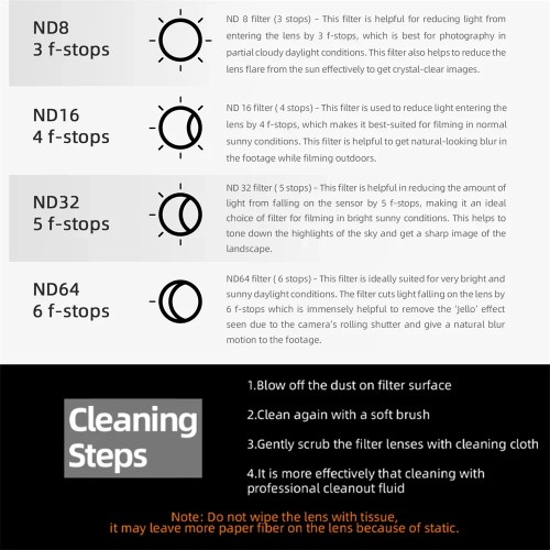 Lens Filter for DJI Neo ND Filters Set Camera Lens Filter Kit ND MCUV HD Optical Glass Camera Filter for DJI Neo Accessories 