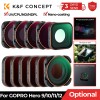 K&F Concept Action Camera Filters for GOPRO Hero 9/10/11/12 UV CPL ND/PL ND8 ND16 ND32 ND64 ND1000 Waterproof Case Filters Set 