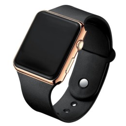 Fashion Sport Digital Watch Women Men Square LED Watches Silicone Belt Electronic Women Digital Watches Clock Montre Femme -  