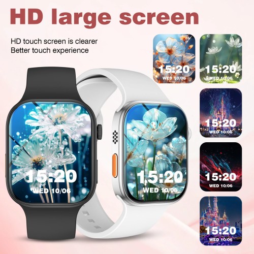 Smart watch, customizable dial, multiple sports modes, answer/make calls, message reminders, suitable for both men and women