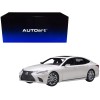 Lexus LS500h Sonic White Metallic with Crimson and Black Interior 1/18 Model Car by Autoart
