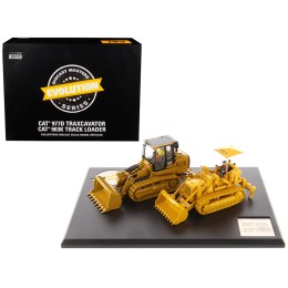 CAT Caterpillar 977D Traxcavator (Circa 1955-1960) and CAT Caterpillar 963K Track Loader (Current) with Operators 'Evolution Series' 1/50 Diecast Models by Diecast Masters