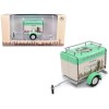 Travel Trailer Beige with Light Green Top 'The Waldorf-Astoria Luggage Service New York - Park Avenue' 1/24 Diecast Model Car by Motor City Classics