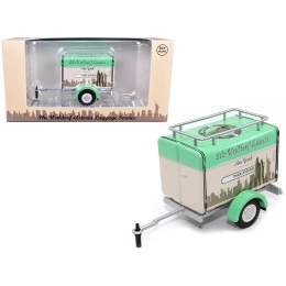 Travel Trailer Beige with Light Green Top 'The Waldorf-Astoria Luggage Service New York - Park Avenue' 1/24 Diecast Model Car by Motor City Classics