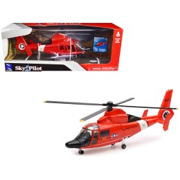 Eurocopter Dauphin HH-65C Helicopter Red 'United States Coast Guard' 'Sky Pilot' Series 1/48 Diecast Model by New Ray